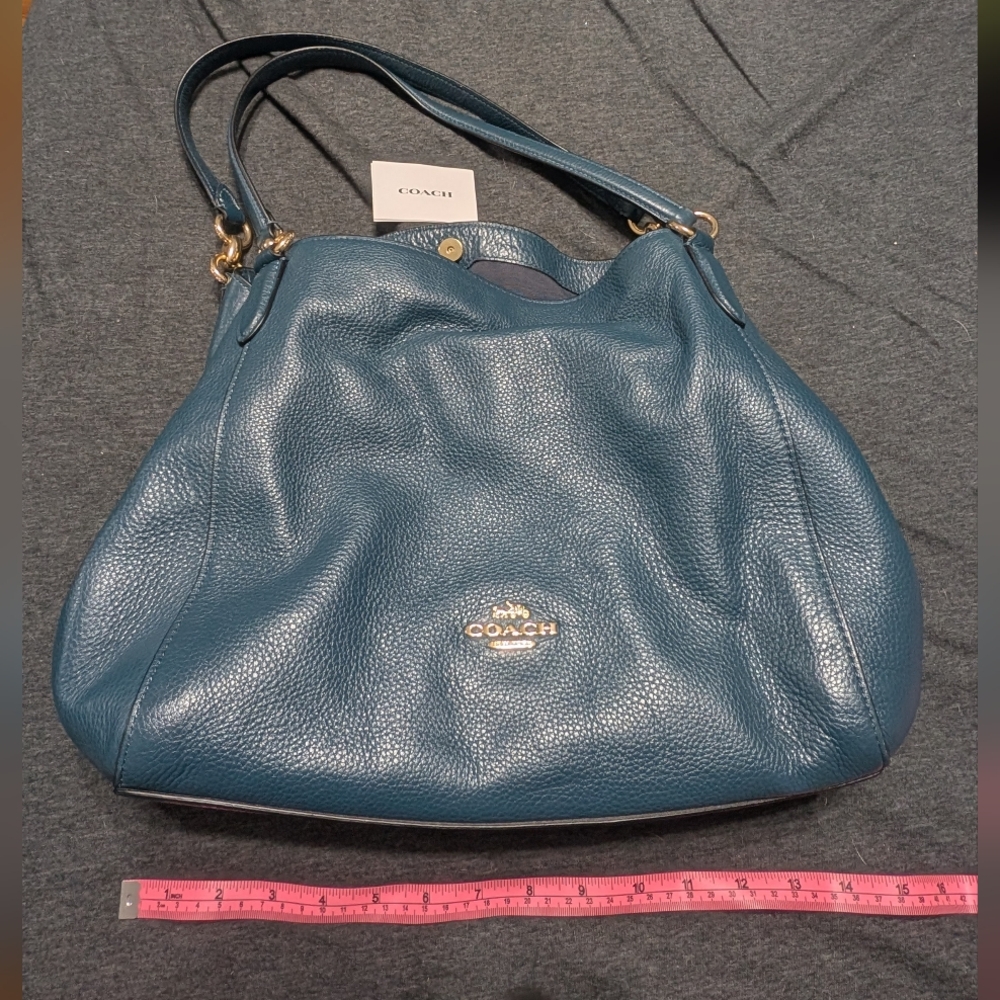 Coach Teal Leather Satchel